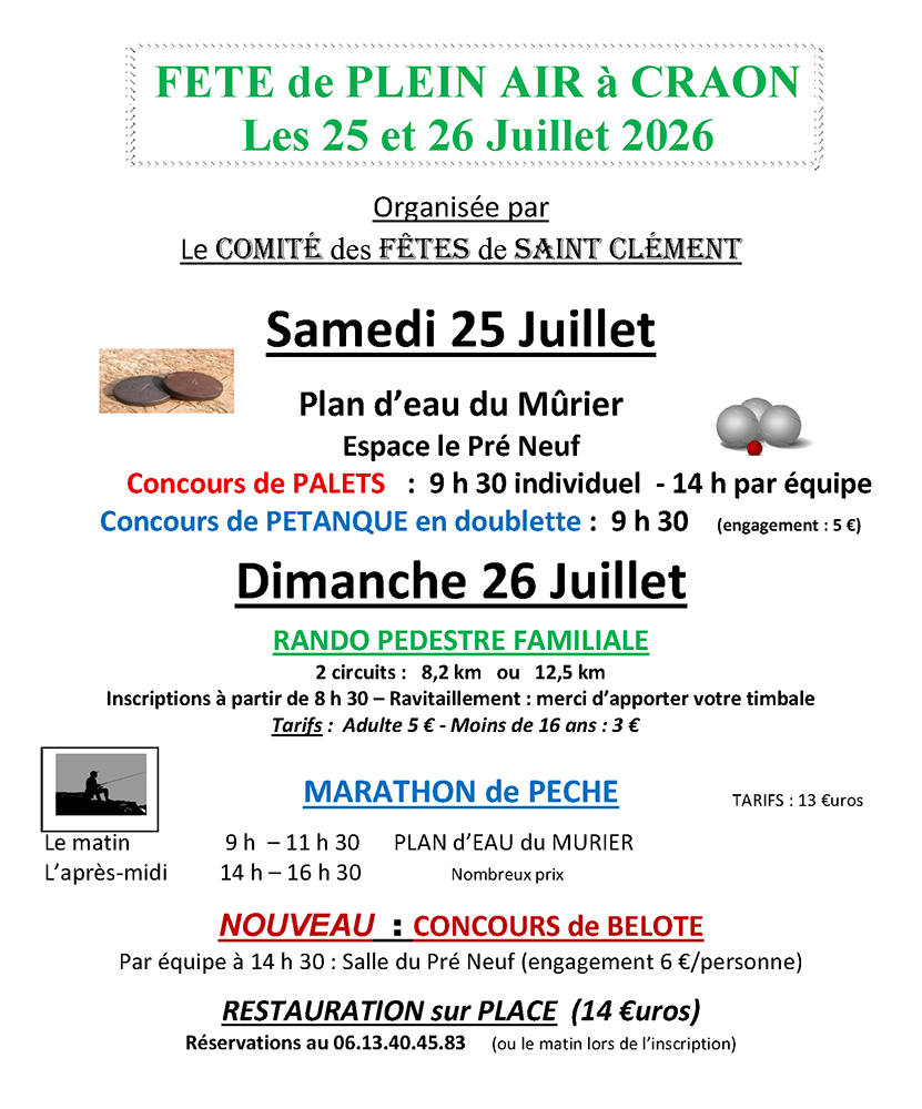 Fête plein air 2026