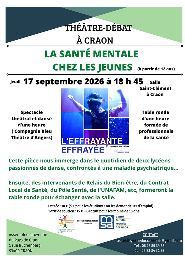 Théâtre-débat santé mentale jeunes